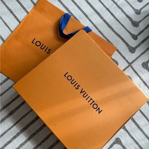 Louis Vuitton Orange Gift Box and Bag
